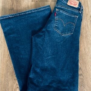 Levi's Women's Dark Blue Flare Jeans